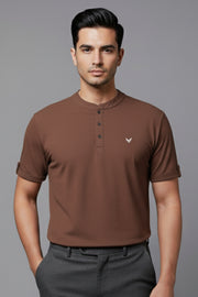 HOG & FOG Chinese Collar T-Shirt