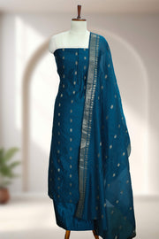 Silk Churidar Material Butta Work with Button