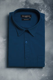 Pan America Solid Spread Collar Long Sleeves Formal Shirt