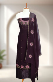 Georgette Churidar Material ā Thread & Stone Work