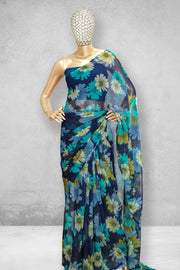 Georgette Saree โ Floral Print