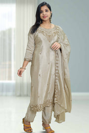 Silk Churidar with Stone Work