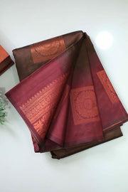 Palla Silk Saree with Golden Body & Emboss Work