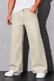 Denrock Classic Plain Wide Leg Baggy Jeans