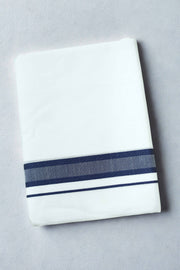 Cool Cot Dhoti – Navy Blue Border