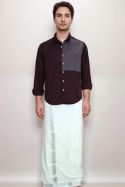 Men’s Casual Shirt with Line Design