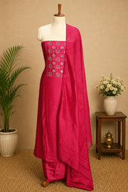 Silk Churidar Material – Stone with Mirror Work