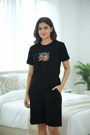 Co-Ord Set โ Printed Baniyan Fabric(Night dress)
