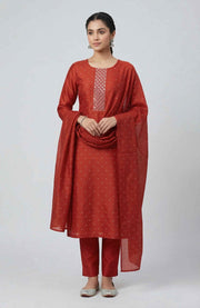 Silk Churidar Material – Mirror & Stone Work