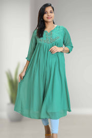 Georgette Flared Top - Stone Work