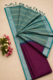 Contrast Zari Kalyani Cotton Saree
