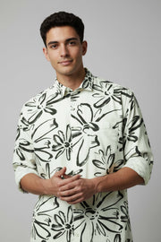 Harbour Men’s Rayon Printed Casual Shirt