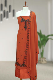 Elegant Threadwork Georgette Churidar Material