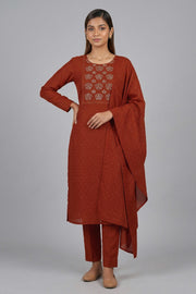 Silk Churidar Material – Stone with Mirror Work