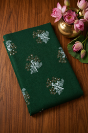 Self Print Vichitra Silk Fancy Saree