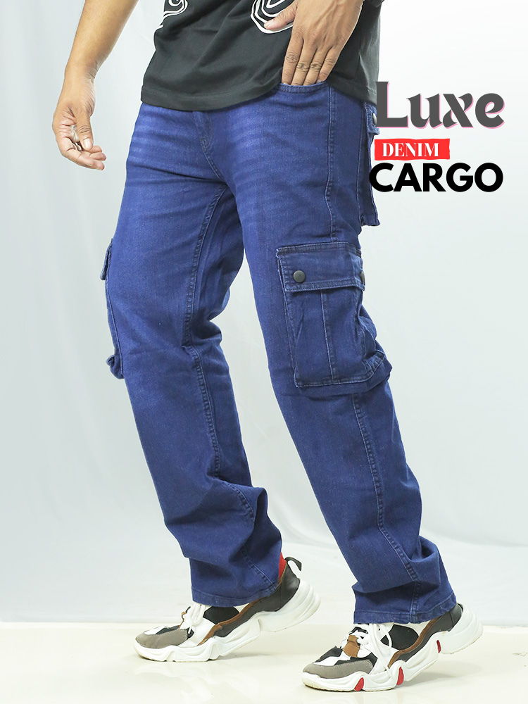 Luxe Denim Cargo Jogger for Men 499 suryasilksonline