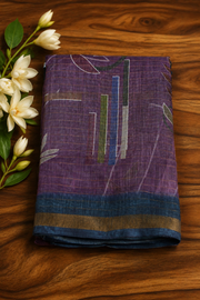 Digital Print Zari Border Fancy Saree