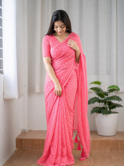 Silver Butta Shimmer Saree