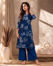 Women’s Co-Ord Set – Sequins with Floral Print