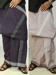 Men's Cotton Colour Dhothi (COMBO OFFER) - 190/-