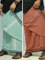 Men's Cotton Colour Dhothi (COMBO OFFER) - 190/-