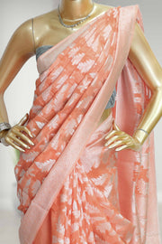 Cotton Silk Saree with Silver Thread Work