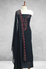 Silk Churidar Material-Floral Thread