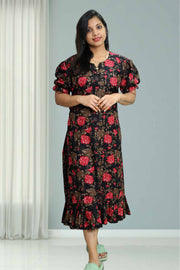 Cotton Night Dress with Print