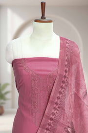 Silk Churidar Material with Stone Work