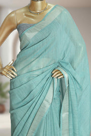 Varanasi Linen Saree with Tassels