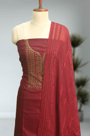 Silk Churidar Material – Golden Thread Work with Sequins