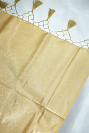 Soft Silk Tissue Saree – Kasavu with Tassels