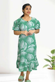 Night Dress-Floral Print