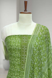 Cotton Churidar Material – Floral Print & Thread Work