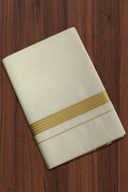 Men’s Cotton Dhothi with Golden Border