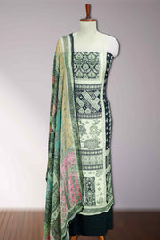 Floral Mirror Work Georgette Churidar Material