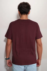 Hog & Fog Round Neck T-Shirt with Front Letter Print