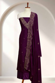 Silk Churidar Material – Embroidery & Beads Work