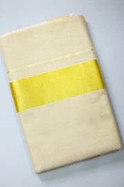 Kerala Set Saree with Golden Kasavu