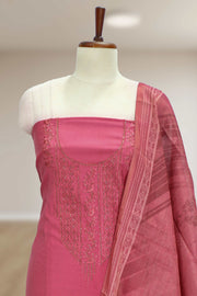 Silk Churidar Material with Stone & Embroidery Work