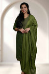 Silk Churidar with Copper Thread Work