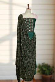 Silk Churidar Material-Ajrakh Print