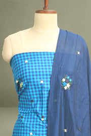 Madrasi Check Cotton Churidar Material