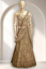 Wedding Lacha – Net with Stone & Thread Work