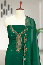 Georgette Churidar Material – Elegant Embroidery with Sequins