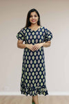 Ajrakh Print Cotton Night Dress