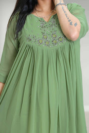 Georgette Flared Top - Stone Work