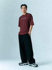 Hog & Fog Five Sleeve T-Shirt with Front & Back Letter Print