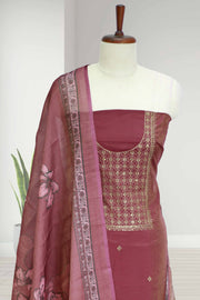 Silk Churidar Material – Elegant Floral Charm