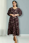 Printed Cotton Feeding Top with V-Neck
